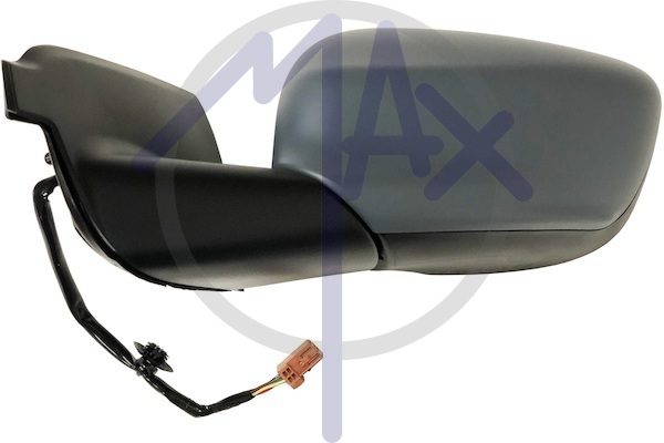 Left outer rear-view mirror, electric, cover to be painted, heated chrome convex glass, 5 pin
