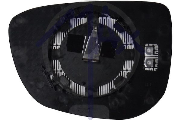 Right rear-view mirror glass, convex chrome, heated