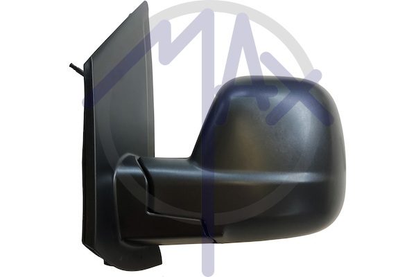 Exterior rear-view mirror, left, cable adjustment, black cover, convex chrome glass