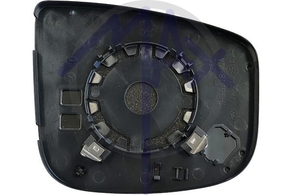 Rear-view mirror glass, left, convex chrome