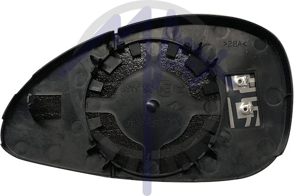 Right rear-view mirror glass, convex chrome, heated