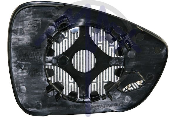 Left rear-view mirror glass, convex chrome, heated