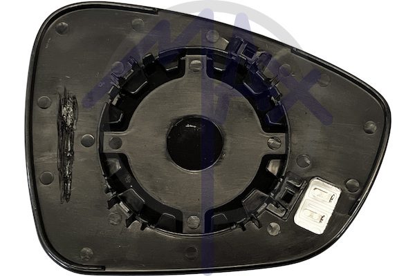 Left rear-view mirror glass, convex chrome, heated