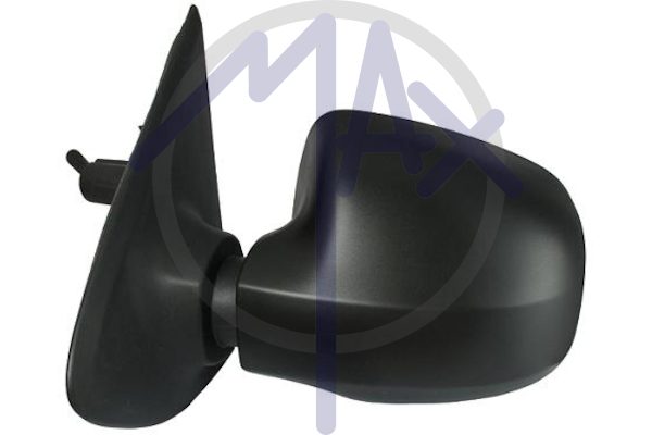 Exterior rear-view mirror, left, cable adjustment, black cover, convex chrome glass