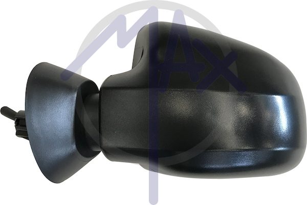 Exterior rear-view mirror, left, cable adjustment, black cover, convex chrome glass