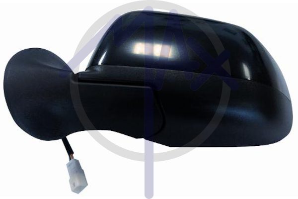 Left outer rear-view mirror, electric, cover to be painted, heated chrome convex glass, 5 pin