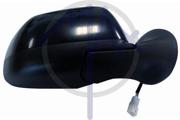 Right outer rear-view mirror, electric, cover to be painted, heated chrome convex glass, 5 pin