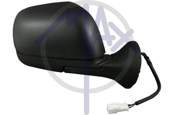 Specchietto retrovisore esterno destro, elettrico, calotta nera, vetro convesso cromato riscaldato, 5 pin