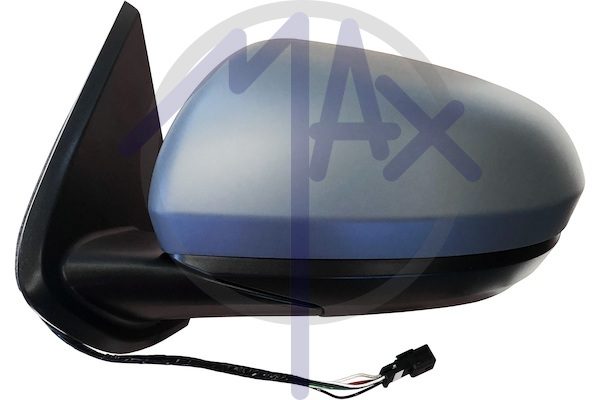 Left outer rear-view mirror, electric, cover to be painted, heated chrome convex glass, 5 pin