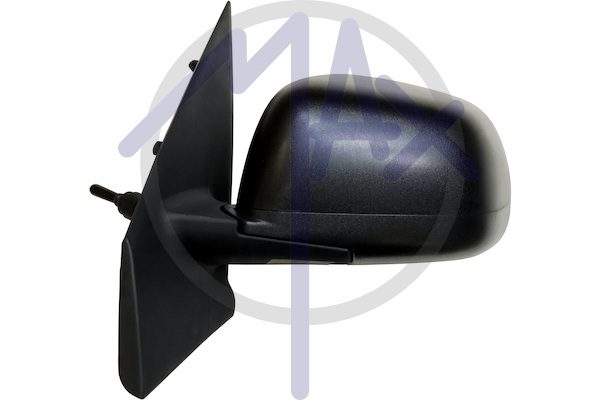 Exterior rear-view mirror, left, cable adjustment, black cover, convex chrome glass