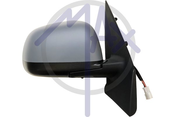 Outer rear-view mirror right, electric, cap to be painted, with temperature sensor, heated chrome convex glass, 7 pin