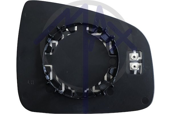 Left rear-view mirror glass, convex chrome, heated
