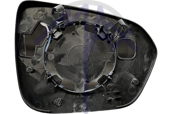 Rear-view mirror glass, left, convex chrome