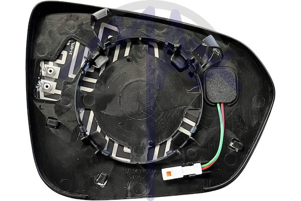 Rear-view mirror glass left, convex chrome heated, with BLIS system (blind spot)