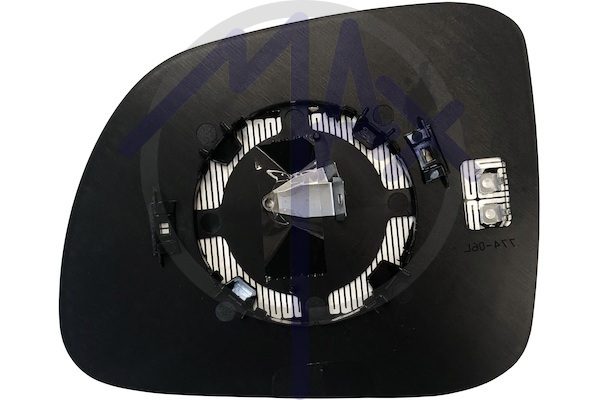 Right rear-view mirror glass, convex chrome, heated