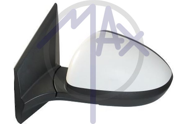 Left outer rear-view mirror, electric, cover to be painted, heated chrome convex glass, 5 pin