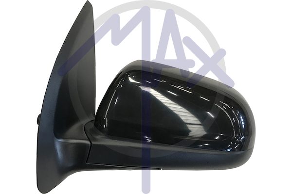 Specchietto retrovisore esterno sinistro, elettrico, calotta nera, vetro convesso cromato riscaldato, 3/5 porte