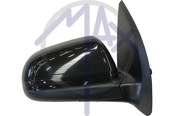 Specchietto retrovisore esterno destro, elettrico, calotta nera, vetro convesso cromato riscaldato, 3/5 porte