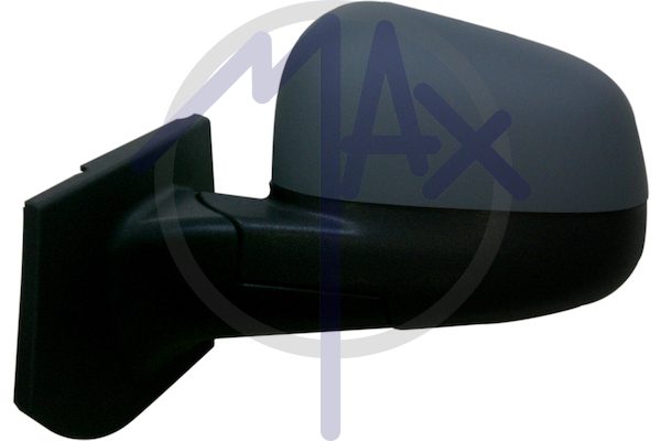Exterior rear-view mirror, left, electric, cover for painting, heated convex chrome glass