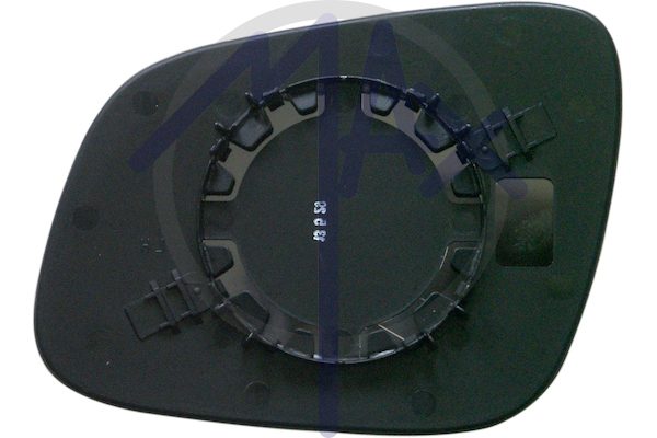 Rear-view mirror glass, right, convex chrome
