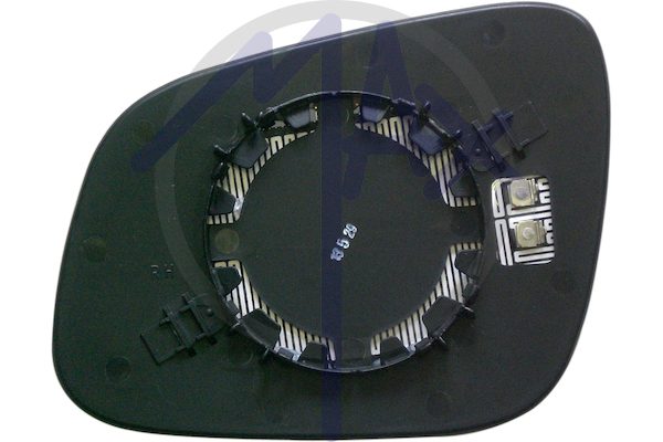 Right rear-view mirror glass, convex chrome, heated
