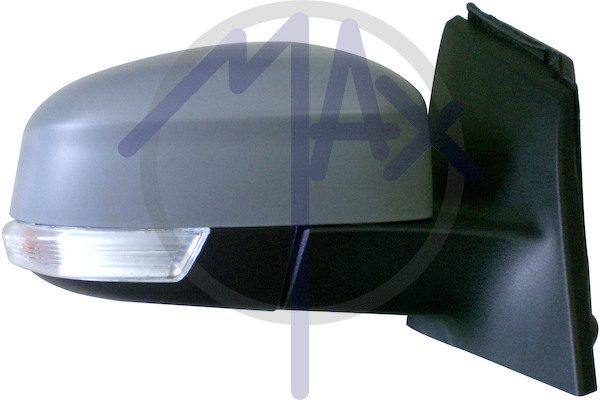 Specchietto retrovisore esterno destro, elettrico, calotta da verniciare, con freccia, con sensore temperatura, vetro asferico cromato riscaldato, 8 pin
