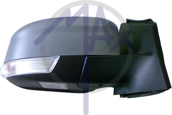 Specchietto retrovisore esterno destro, elettrico, calotta da verniciare, con freccia, con luce di cortesia, ripiegabile elettricamente, con sensore temperatura, vetro asferico cromato riscaldato, 10 pin