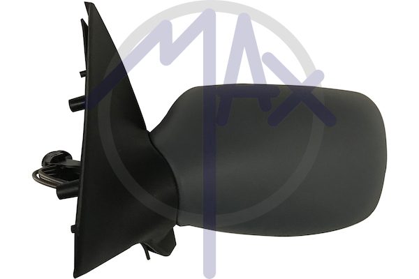 Exterior rear-view mirror, left, cable adjustment, cover for painting, convex chrome glass