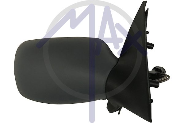 Exterior rear-view mirror, right, cable adjustment, cover for painting, convex chrome glass