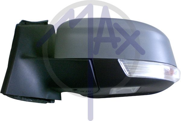 Specchietto retrovisore esterno sinistro, elettrico, calotta da verniciare, con freccia, con luce di cortesia, ripiegabile elettricamente, con sistema BLIS (angolo cieco), vetro asferico cromato riscaldato, 10 pin