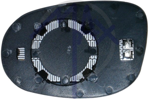 Right rear-view mirror glass, convex chrome, heated