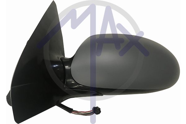 Exterior rear-view mirror, left, electric, cover for painting, heated convex chrome glass