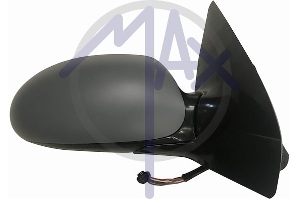 Exterior rear-view mirror, right, electric, cover for painting, heated convex chrome glass