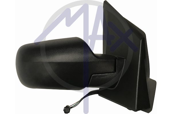 Specchietto retrovisore esterno destro, elettrico, calotta nera, vetro convesso argentato riscaldato