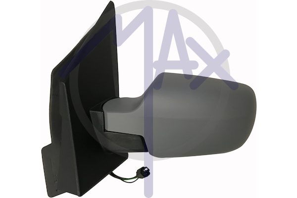 Specchietto retrovisore esterno sinistro, elettrico, calotta da verniciare, vetro convesso argentato riscaldato