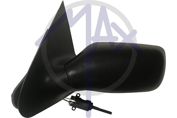 Exterior rear-view mirror, left, cable adjustment, black cover, convex chrome glass