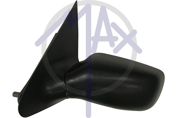 Exterior rear-view mirror left, electric, black cap, convex chrome heated glass