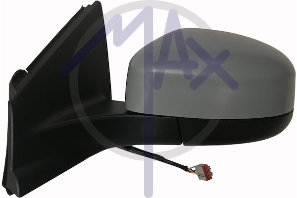 Exterior rear-view mirror left, electric, cap to be painted, aspherical chrome heated glass, 5 pin