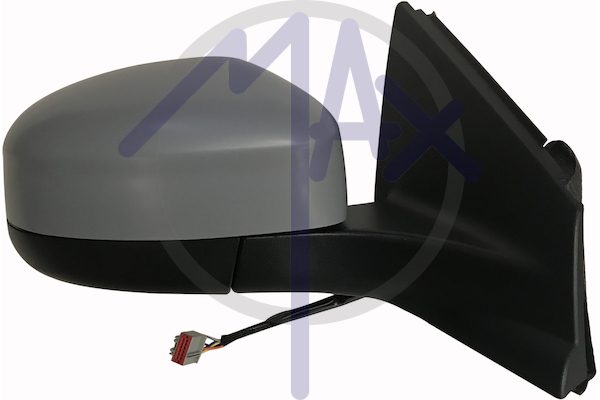 Right outer rear-view mirror, electric, cover to be painted, heated chrome convex glass, 5 pin