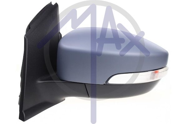 Exterior rear-view mirror left, electric, cap to be painted, with indicator, aspherical chrome heated glass, 6 pin
