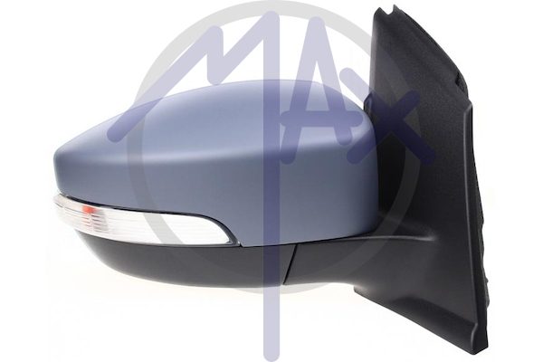 Specchietto retrovisore esterno destro, elettrico, calotta da verniciare, con freccia, vetro asferico cromato riscaldato, 6 pin