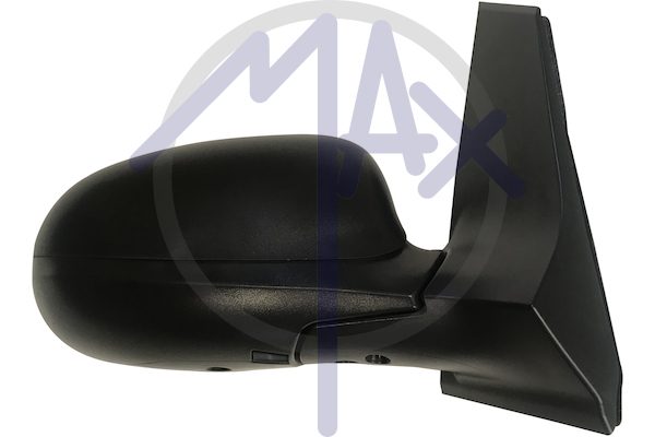 Specchietto retrovisore esterno destro, elettrico, calotta nera, con sensore temperatura, vetro convesso cromato riscaldato