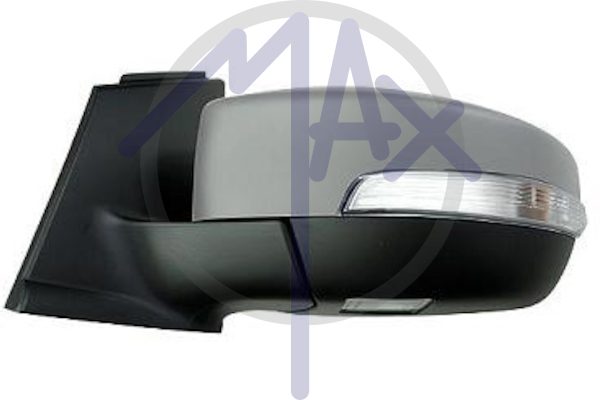 Specchietto retrovisore esterno sinistro, elettrico, calotta da verniciare, con freccia, con luce di cortesia, ripiegabile elettricamente, vetro asferico cromato riscaldato, 8 pin