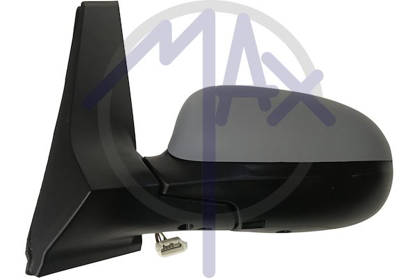 Exterior rear-view mirror, left, electric, cover for painting, heated convex chrome glass