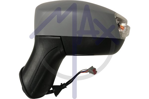 Specchietto retrovisore esterno sinistro, elettrico, calotta da verniciare, con freccia, con luce di cortesia, ripiegabile elettricamente, vetro asferico cromato riscaldato