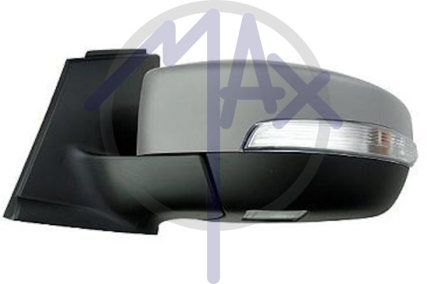 Specchietto retrovisore esterno sinistro, elettrico, calotta da verniciare, con freccia, con luce di cortesia, ripiegabile elettricamente, con sistema BLIS (angolo cieco), vetro asferico cromato riscaldato, 10 pin