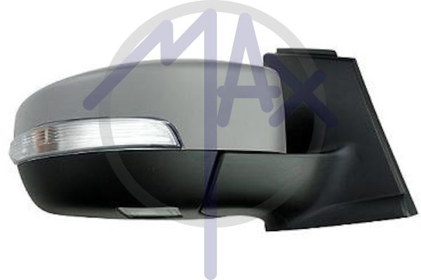 Specchietto retrovisore esterno destro, elettrico, calotta da verniciare, con freccia, con luce di cortesia, ripiegabile elettricamente, con sistema BLIS (angolo cieco), vetro asferico cromato riscaldato, 10 pin