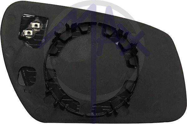 Left rear-view mirror glass, convex chrome, heated
