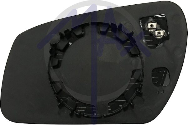 Right rear-view mirror glass, convex chrome, heated