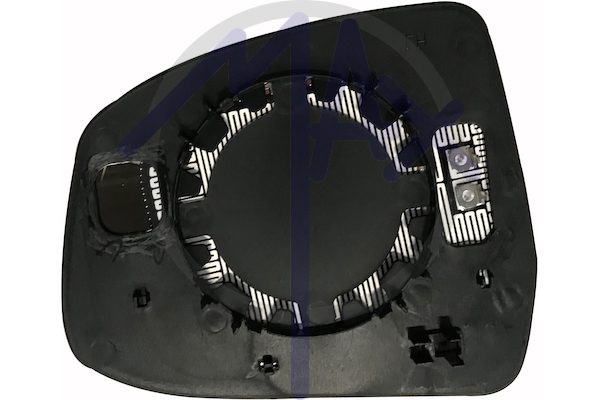 Rear-view mirror glass, right, heated aspherical chrome